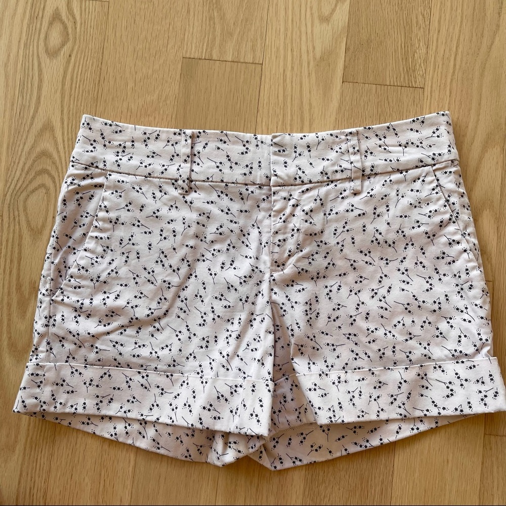 Club Monaco baby pink printed cotton shorts